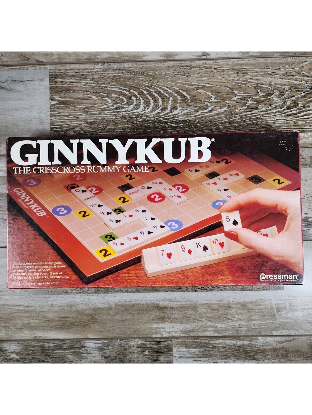 VINTAGE 1983 PRESSMAN GINNYKUB RUMMY BOARD GAME #5000 Complete In Box